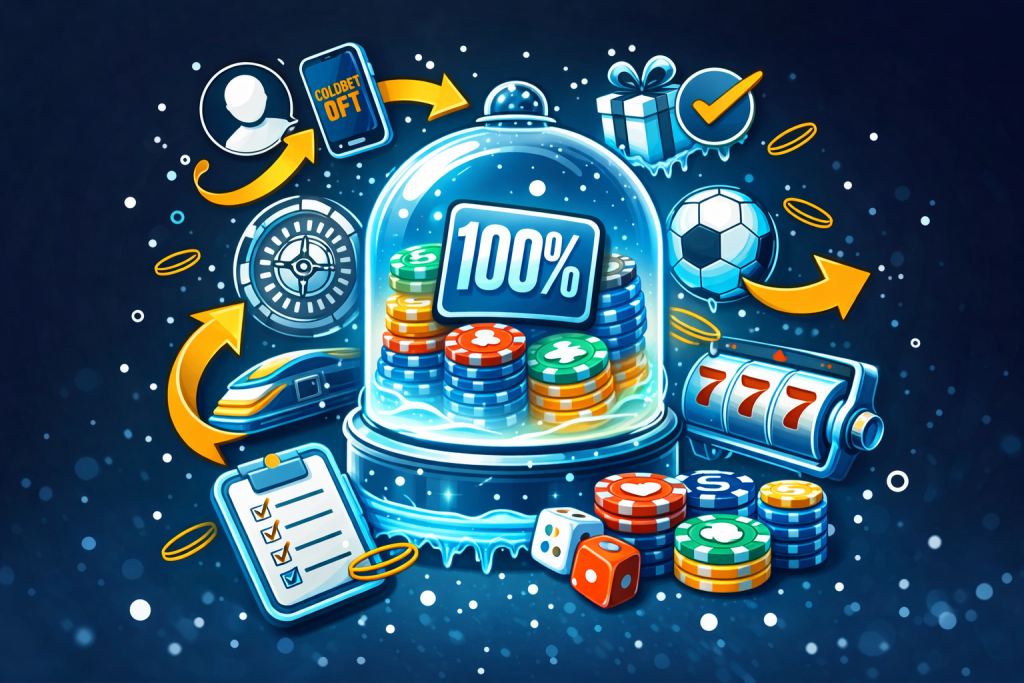 ónus e promoções Coldbet, como ativar bónus Coldbet, registo Coldbet, Coldbet login, Cold Bet app, Coldbet app download, Coldbet apk, Coldbet apk download, depósito e ativação de bónus, regras de wagering rollover, odds mínimas, aposta máxima com bónus, bónus desporto 100% até 100€, bónus casino até 1500€ e free spins, cumprir requisitos e levantar ganhos, ofertas e promoções Coldbet.